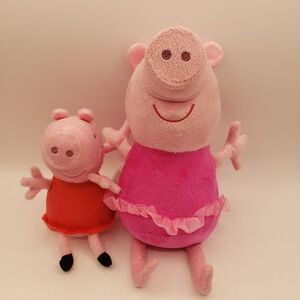Just Play Peppa Pig™ Ballerina Plush ‎ 12" 2023 & Bean Bag 7" Plush 2021